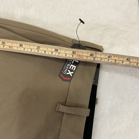 Van Heusen Mens Size 30 X 32 Khaki Flex Straight-Fit No-Iron Dress Pants NWT - Picture 8 of 14
